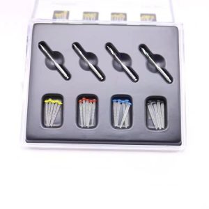 Glass fiber endodontic post and core