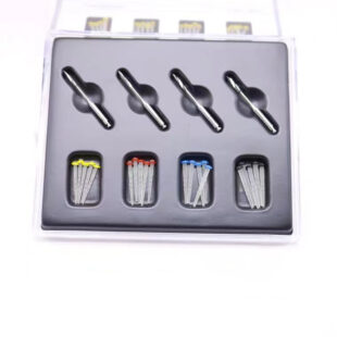 Glass fiber endodontic post and core