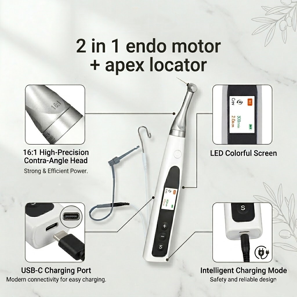 apex locator integrated into endo motor