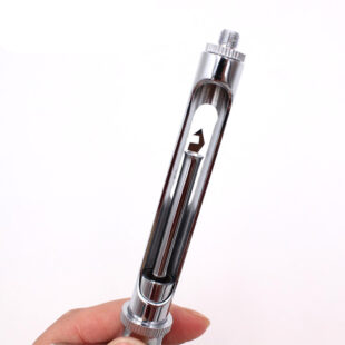 aspirating syringe injects anesthetic from a carpule