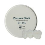 pre-shaded in multilayer zirconia disc