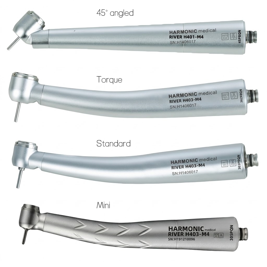 6 hole fiber optic turbine handpieces NSK-compatible quick coupling