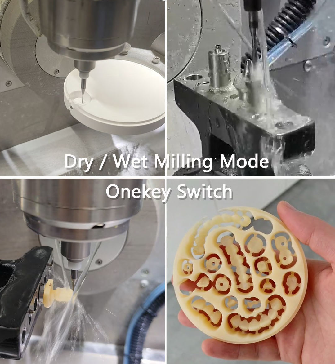 wet and dry milling of prostheses application