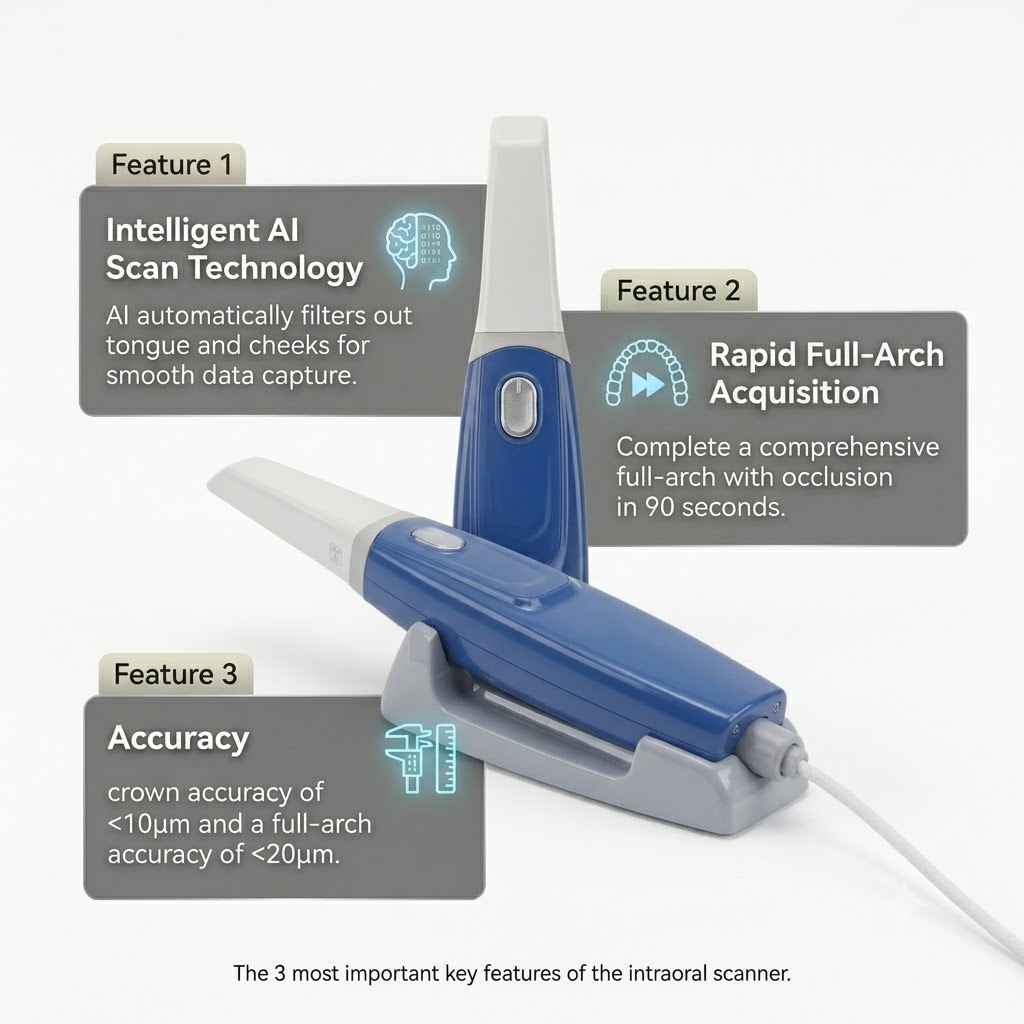 digital scanner intraoral features