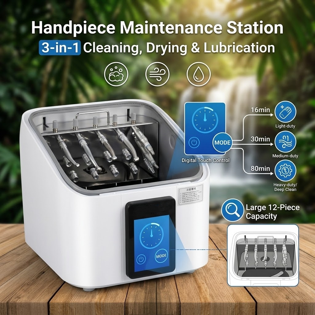 handpiece maintenance station features