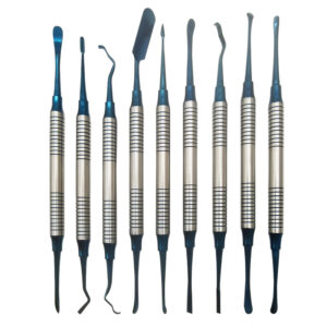 Double-ended dental flap lifter set