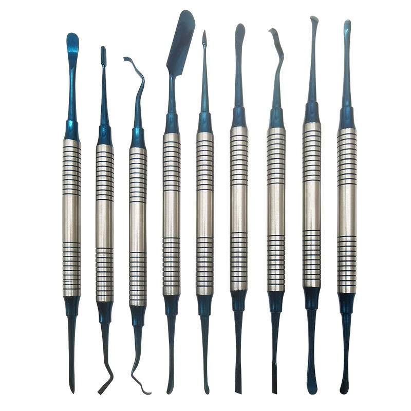Double-ended dental flap lifter set