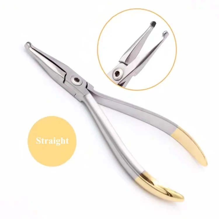 Straight orthodontic cutting plier
