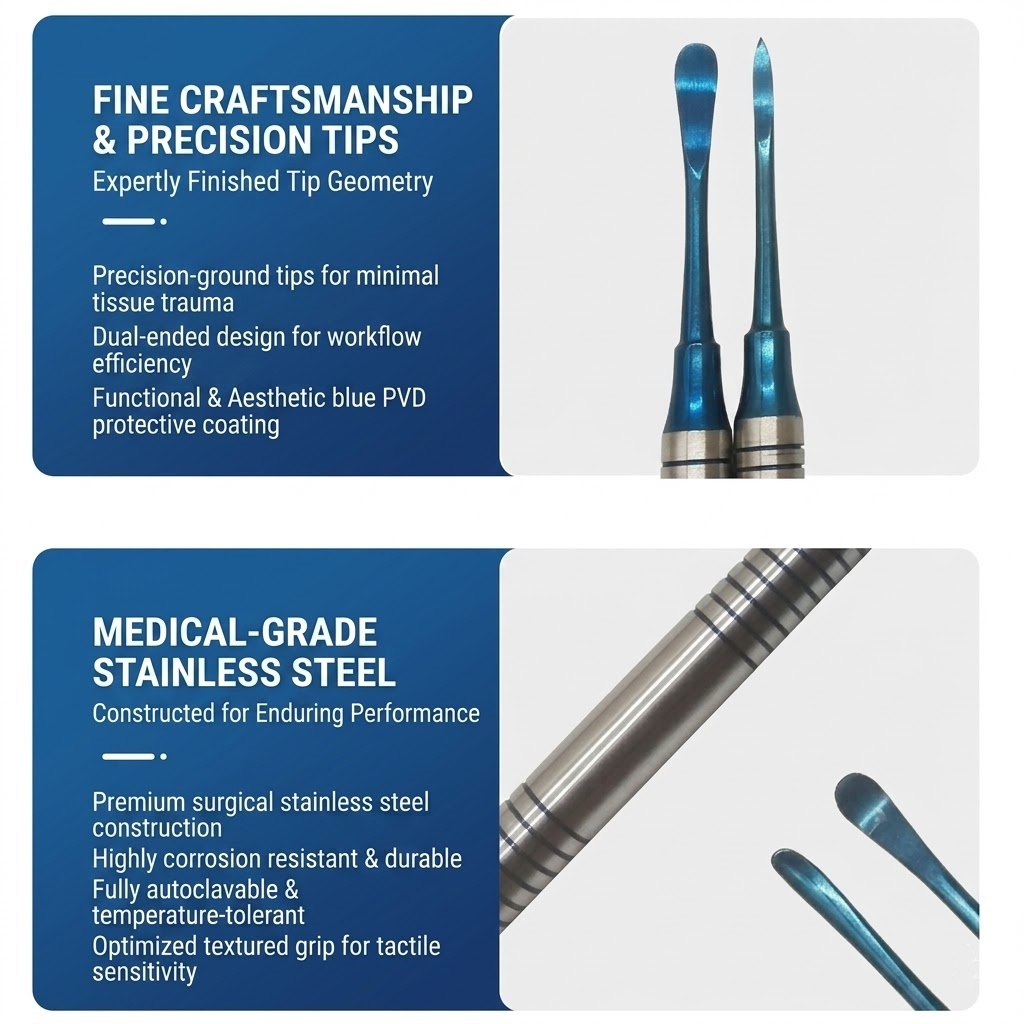 periodontal tissue lifters surgical grade feature