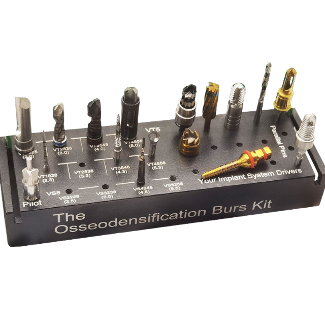 surgical instrument implant placement osseodensification dental burs kit