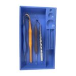 4 components dental examination instrument with tray
