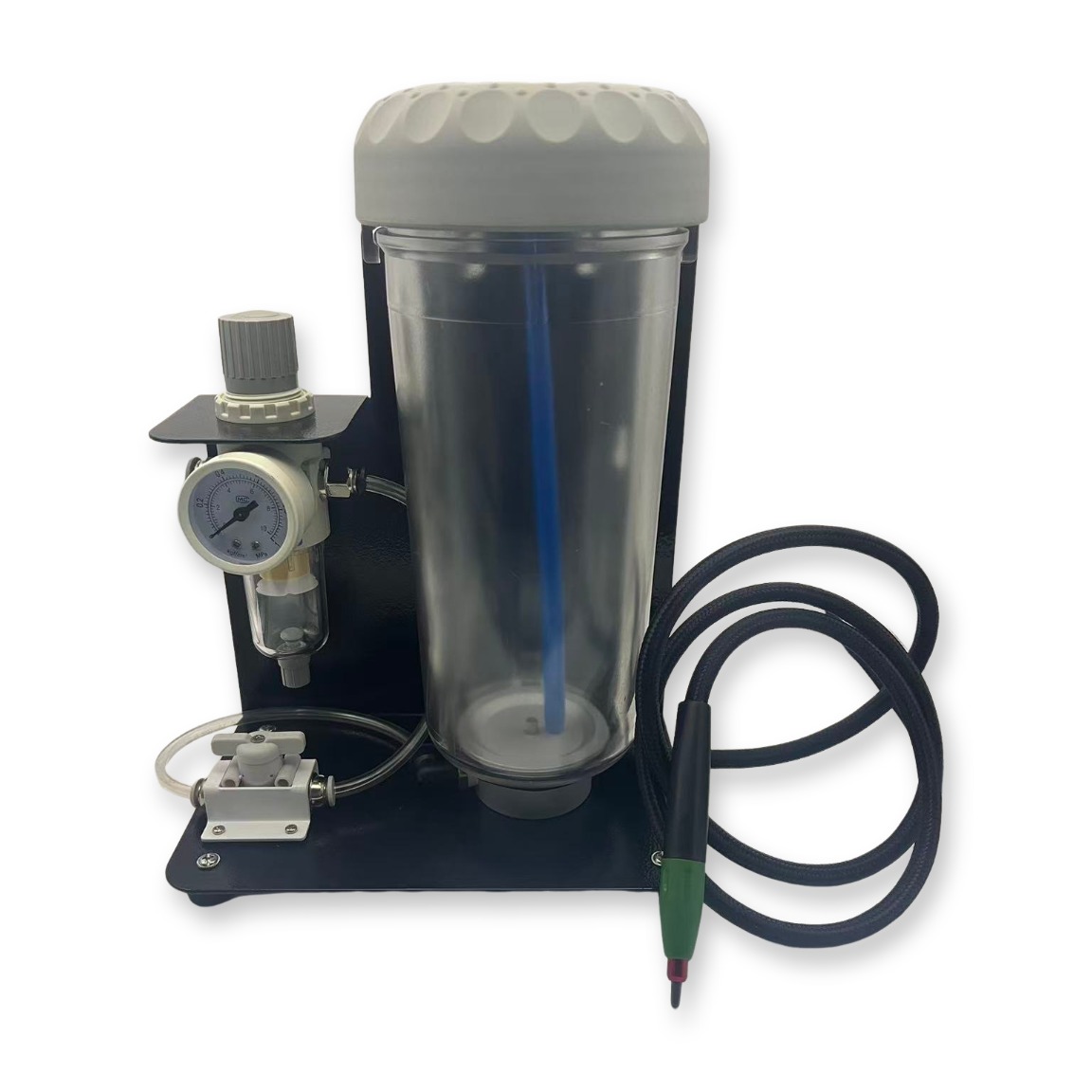 Benchtop dental sandblaster for prothesis polishing
