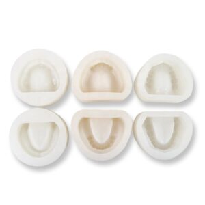 Dental Edentulous & Dentate Silicone Mold Kit maxilla and mandible