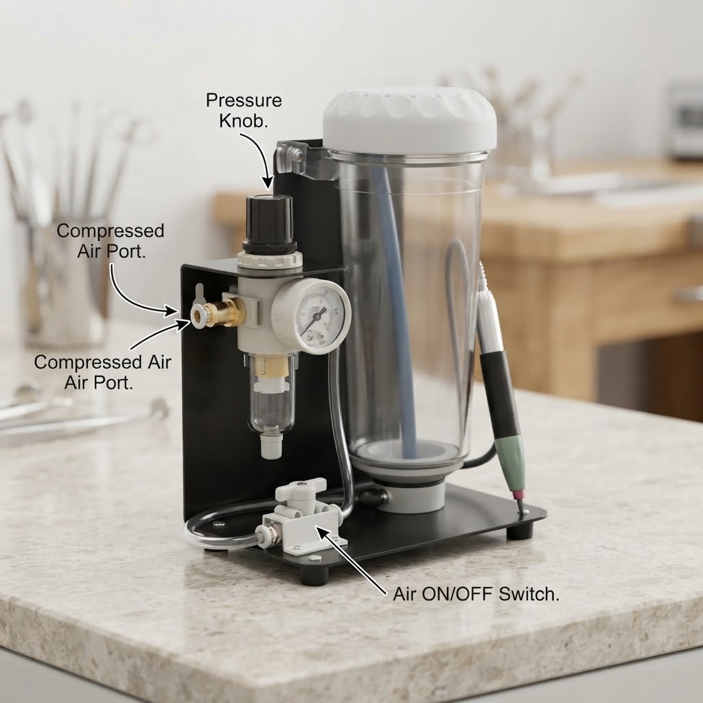 Mini Micro-Etcher Sandblaster for Dental Lab - Image 2